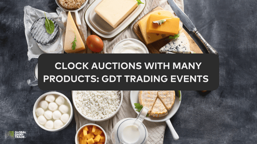 Clock Auctions with Many Products: GDT Trading Events